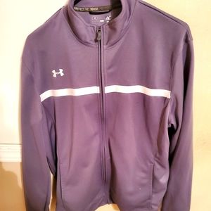 Under Armour grey zip up jacket; men's large